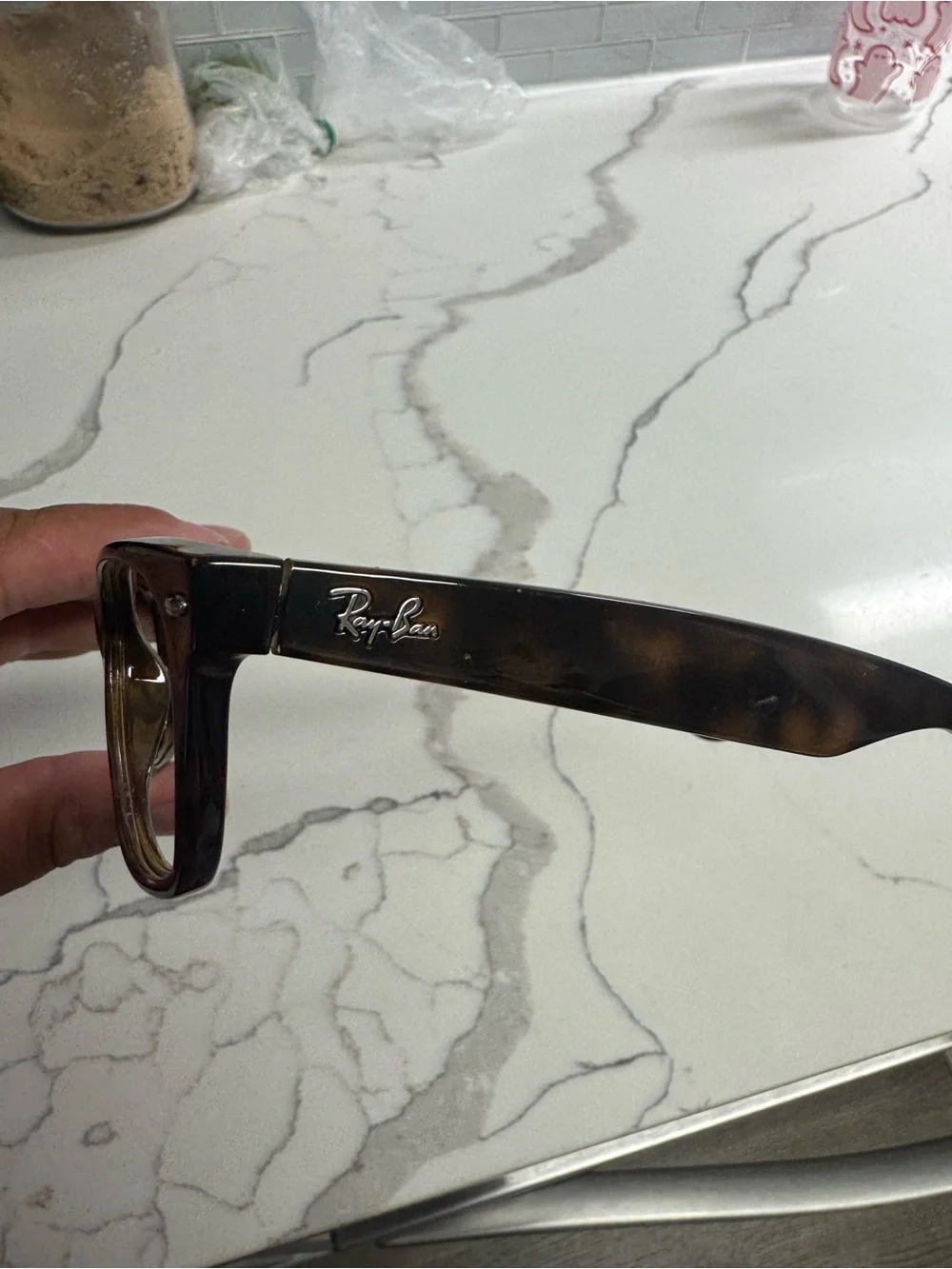 Tortoiseshell Wayfarer-Style Men's Eyeglass Frames - Brown